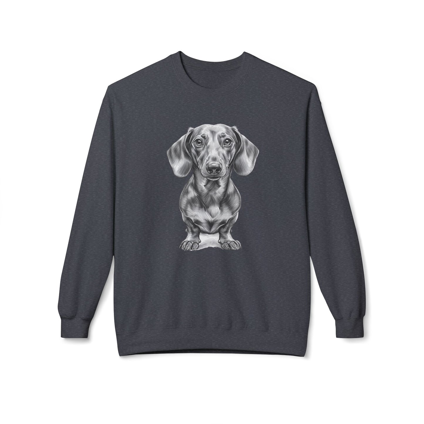 Dachshund Sketch Minimal Art Sweatshirt | Eco-Limited