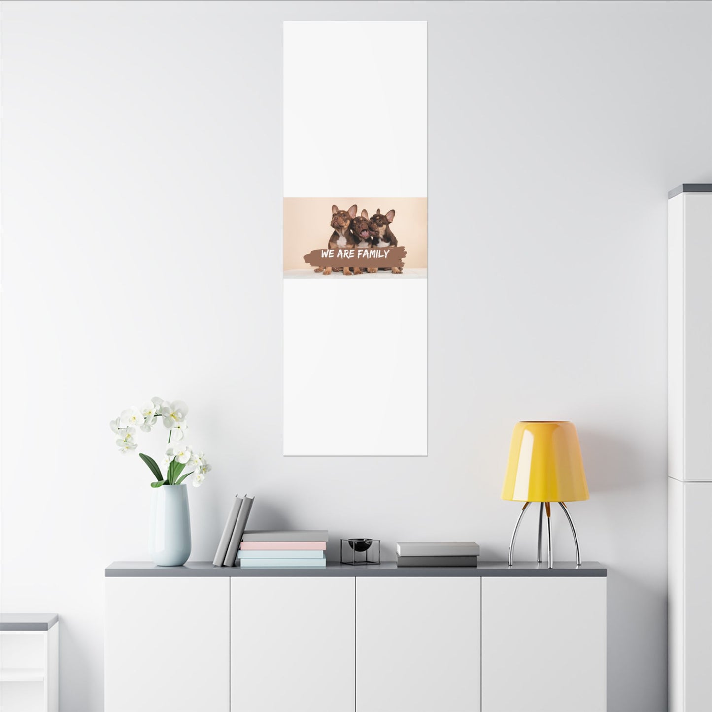 We Are Family French Bulldog Canvas Wall Art