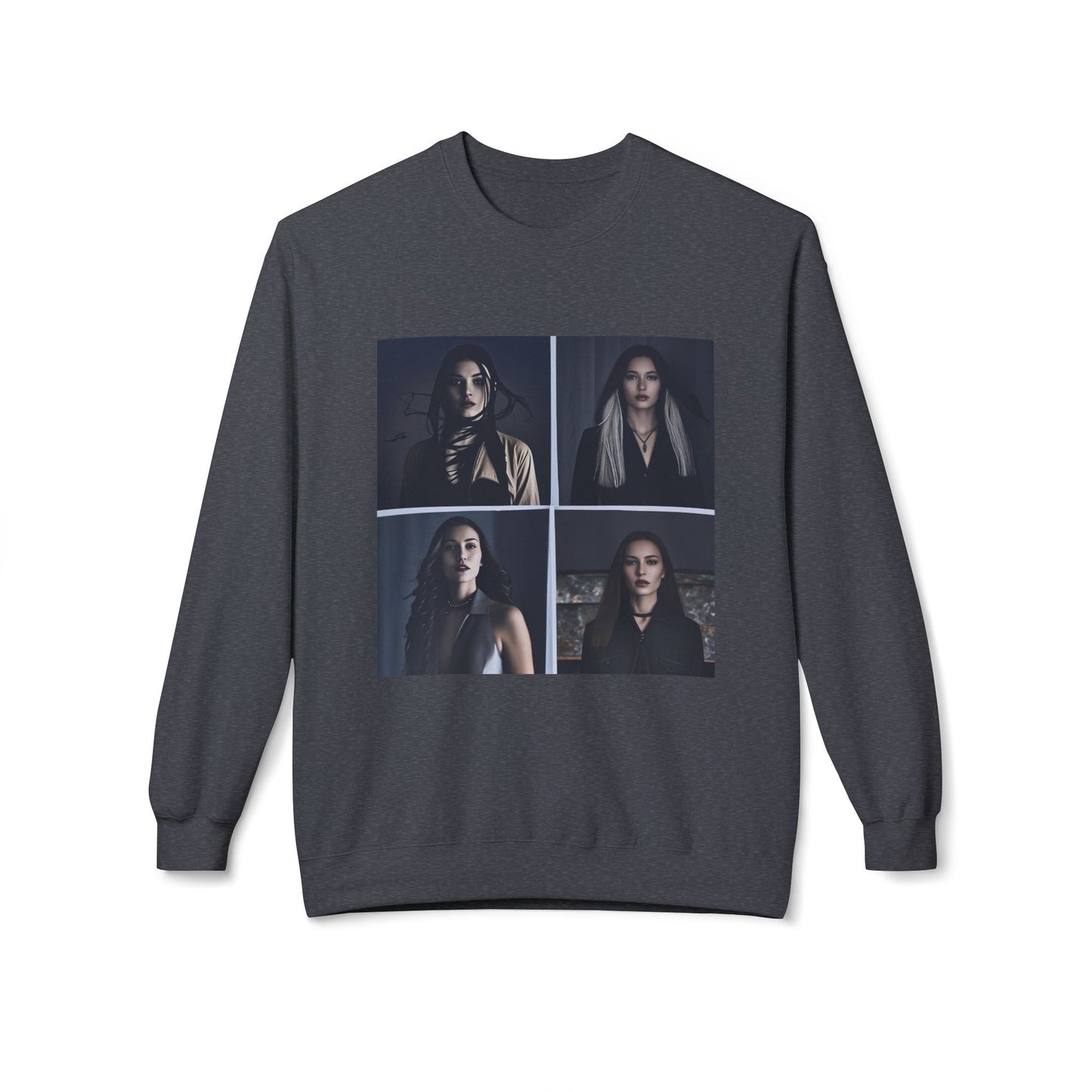 Dark Portrait Grid Sweatshirt | Eco-Limited