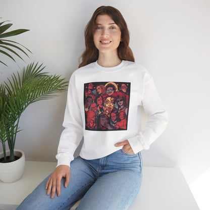 Rock Band Faces Art Sweater | Eco-Limited