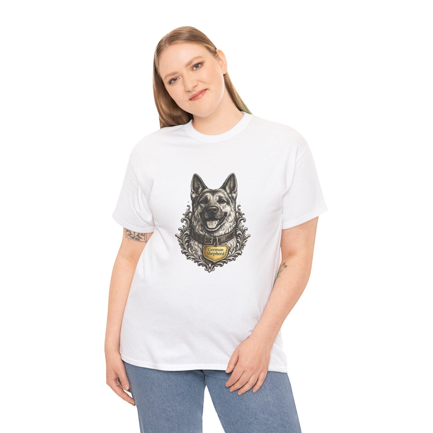 German Shepherd Ink Illustration T-Shirt | Eco-Limited