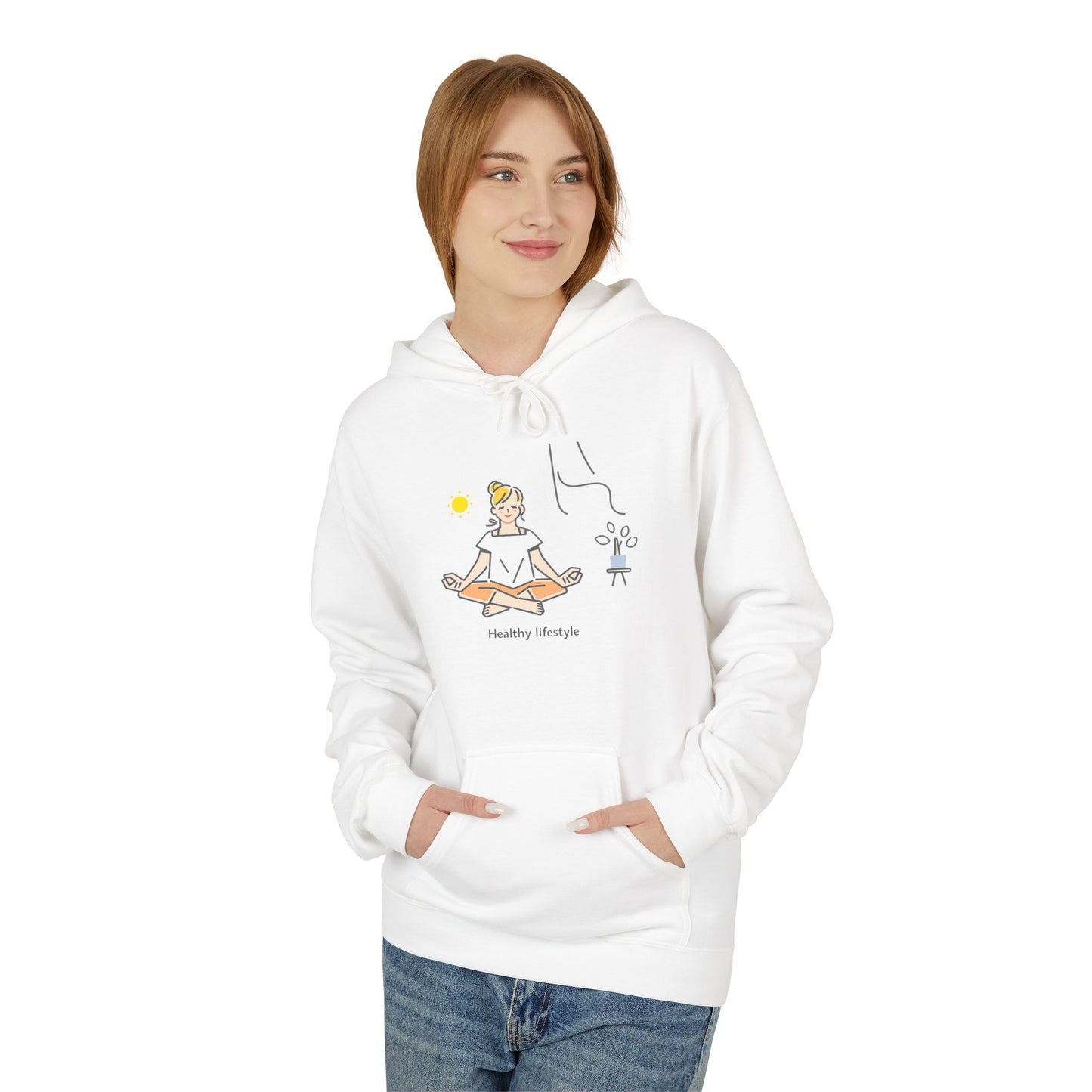 Healthy Lifestyle Illustration Hoodie | Eco-Limited