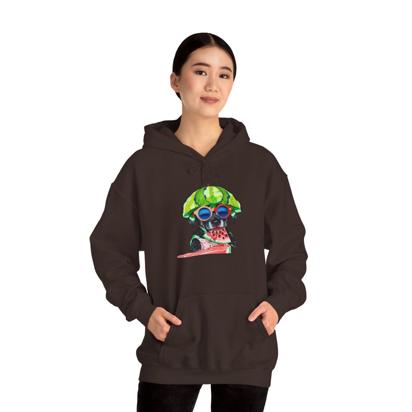 Cute Watermelon Pup Graphic Hoodie|Eco-Friendly - Limited
