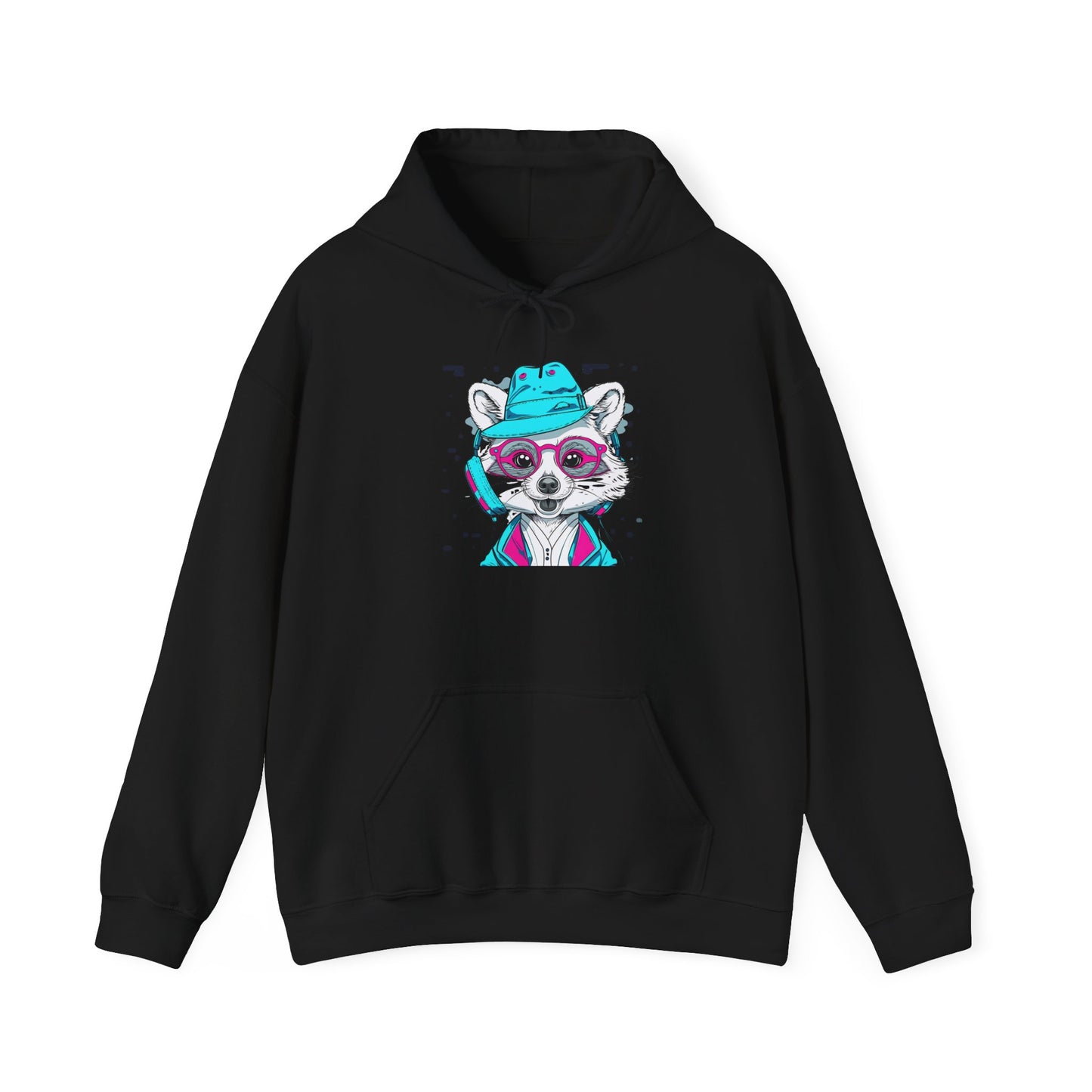 Neon Raccoon Street Art Hoodie | Eco-Limited