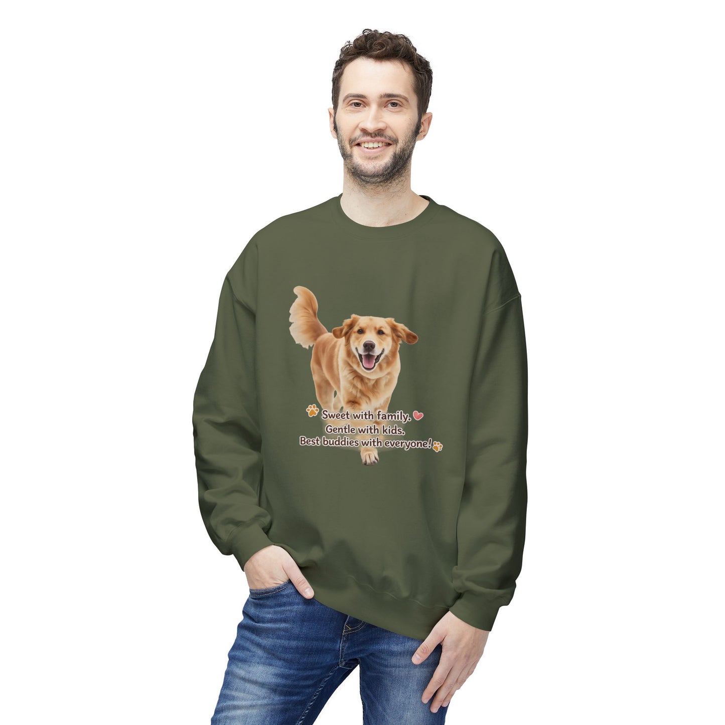 Golden Buddy Character Sweatshirt | Eco-Limited