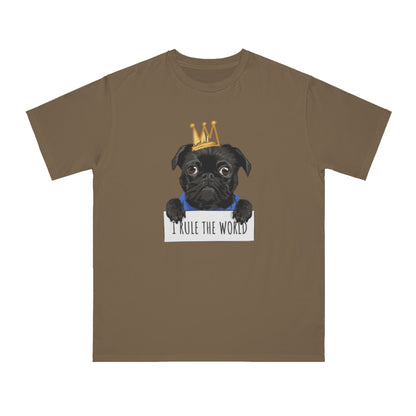 “I Rule the World” Crowned Dog Graphic Tee|Eco-Friendly