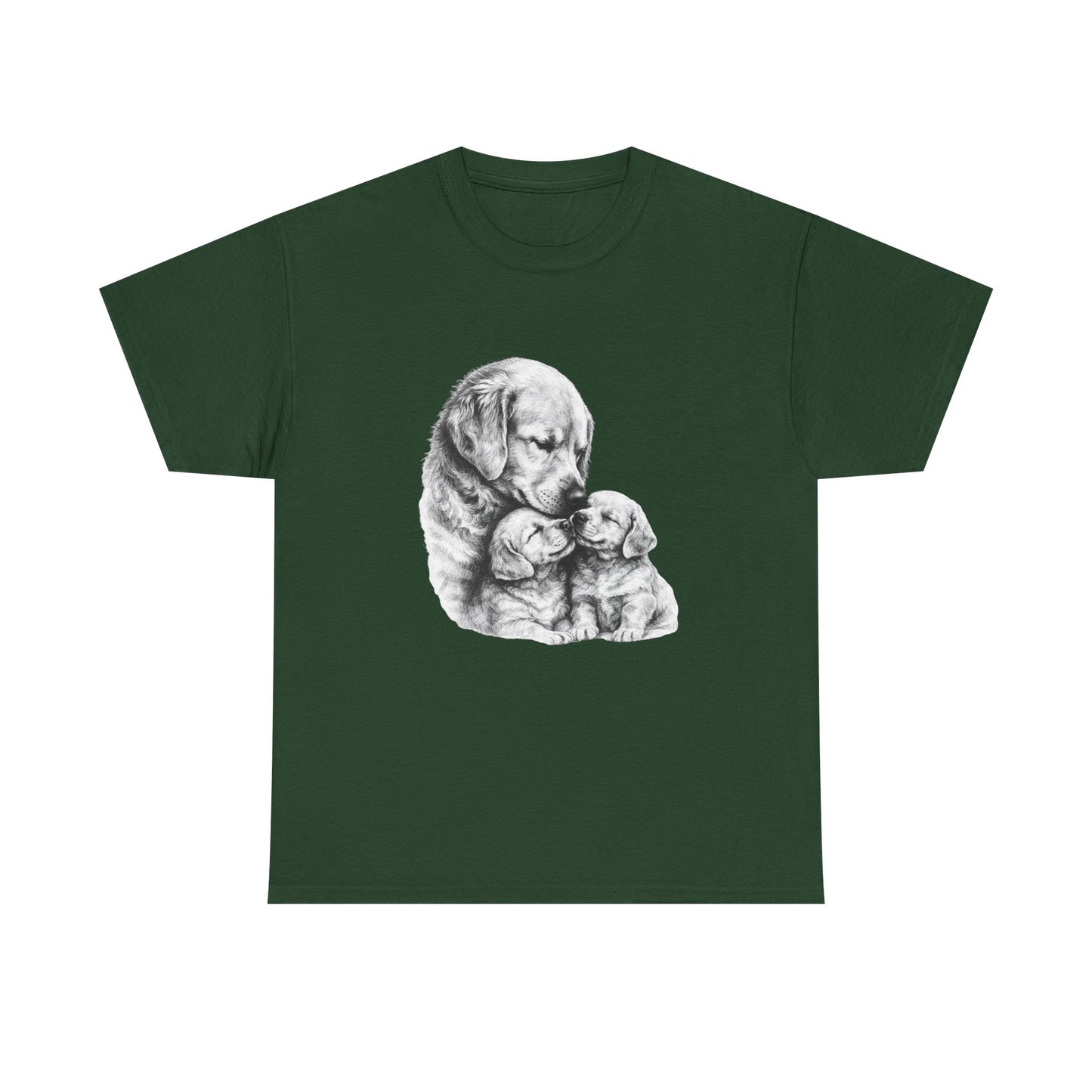 Tender Dog Family Pencil Art T-Shirt | Eco - Limited