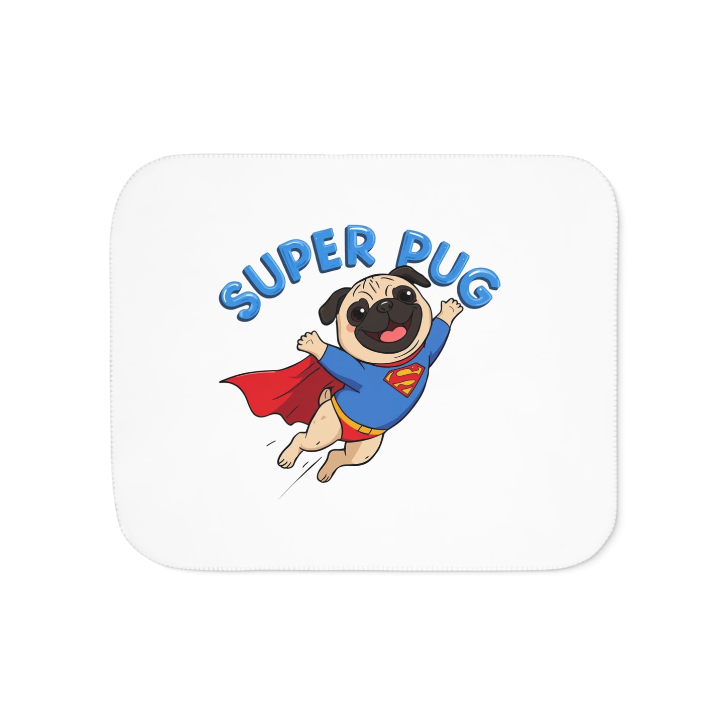 Super Pug Cozy Throw Blanket | Eco-Limited