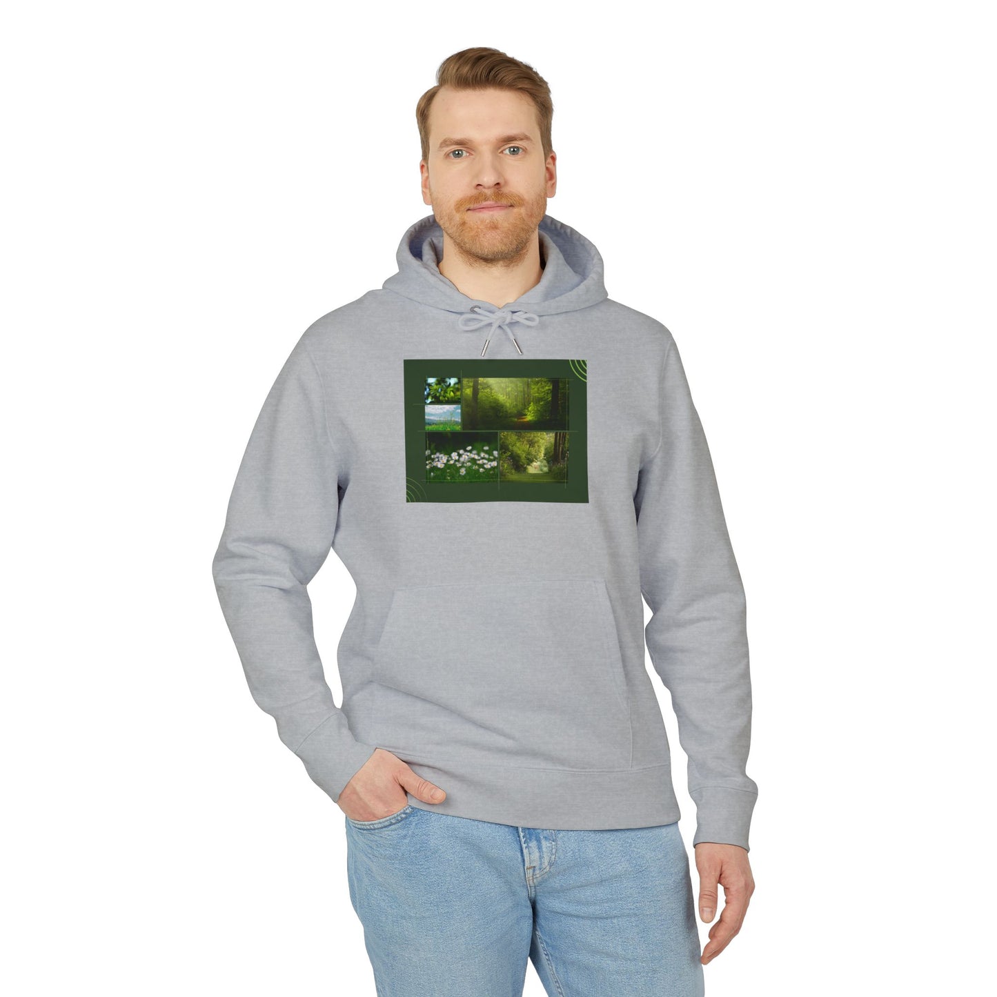 Organic Nature Grid Hoodie | Eco-Limited
