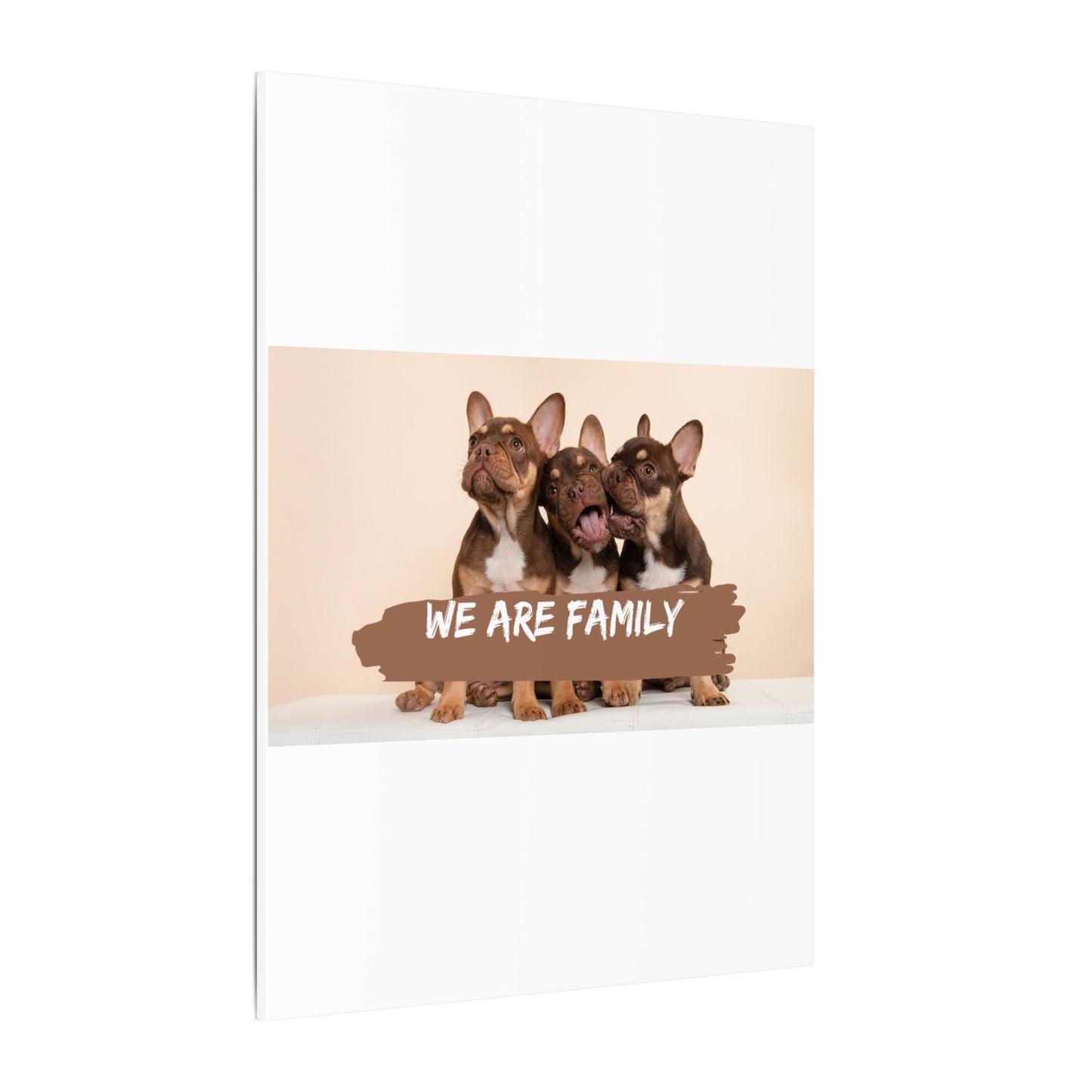 We Are Family French Bulldog Canvas Wall Art