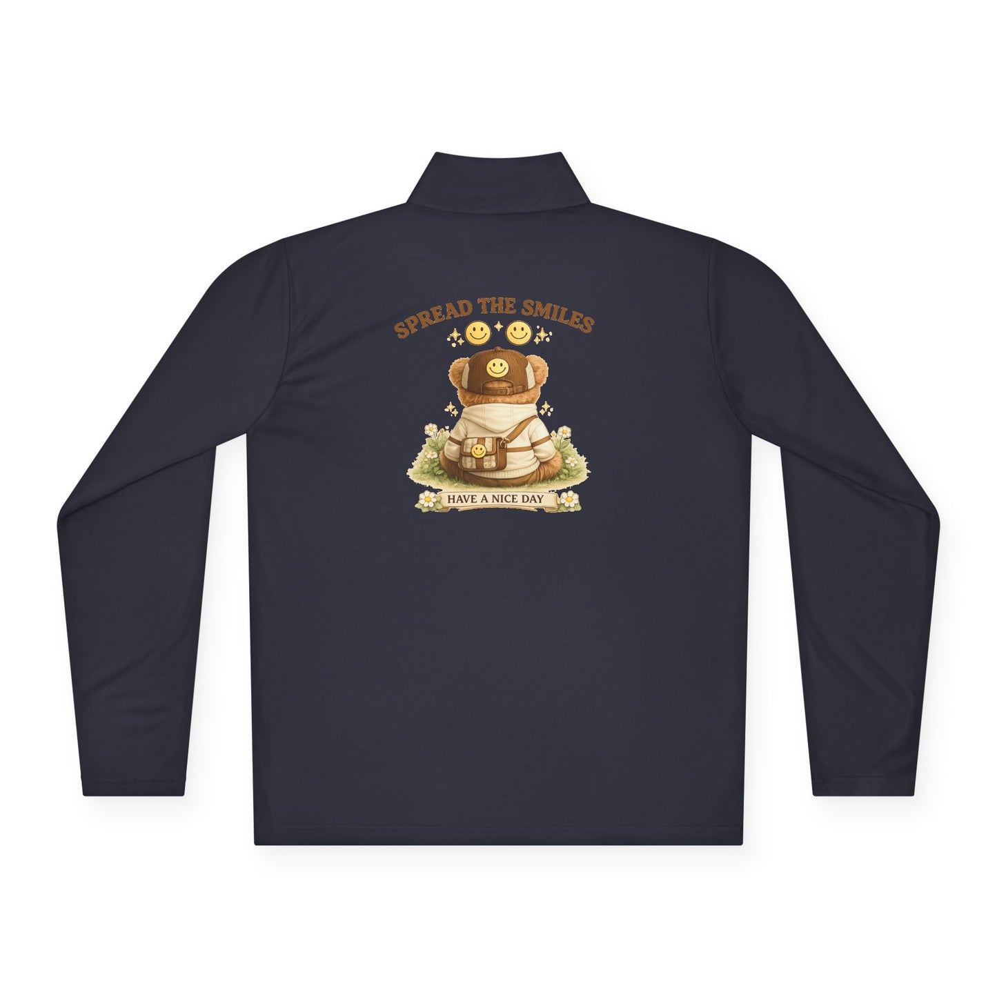 Spread the Smiles Bear Zip-Up Sweatshirt | Eco-Limited