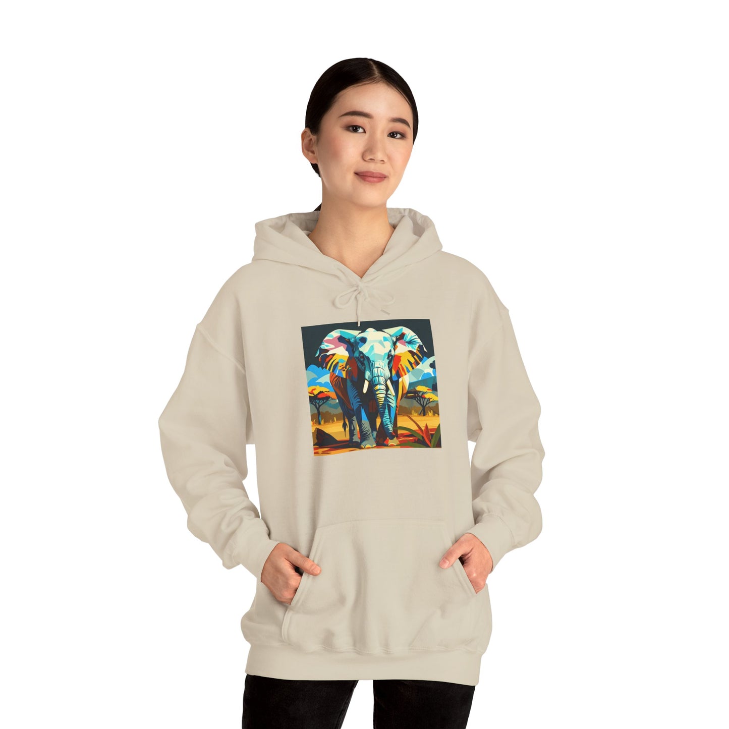 Electric Elephant Art Hoodie | Eco-Limited