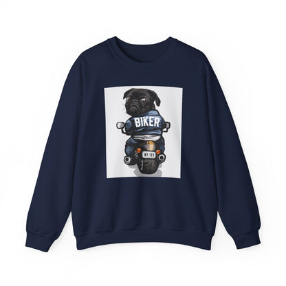 Biker Pug Graphic Sweater | Eco-Limited