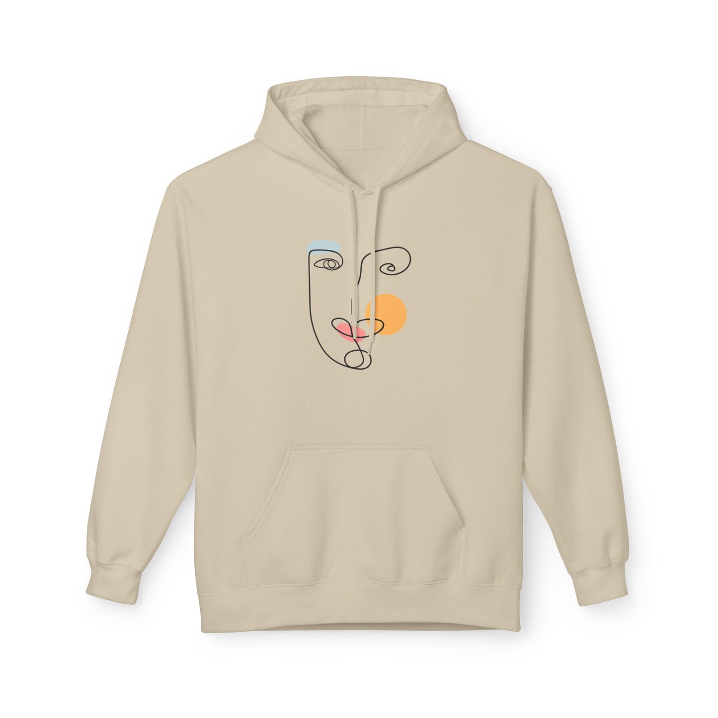Abstract Line Face Hoodie | Eco-Limited