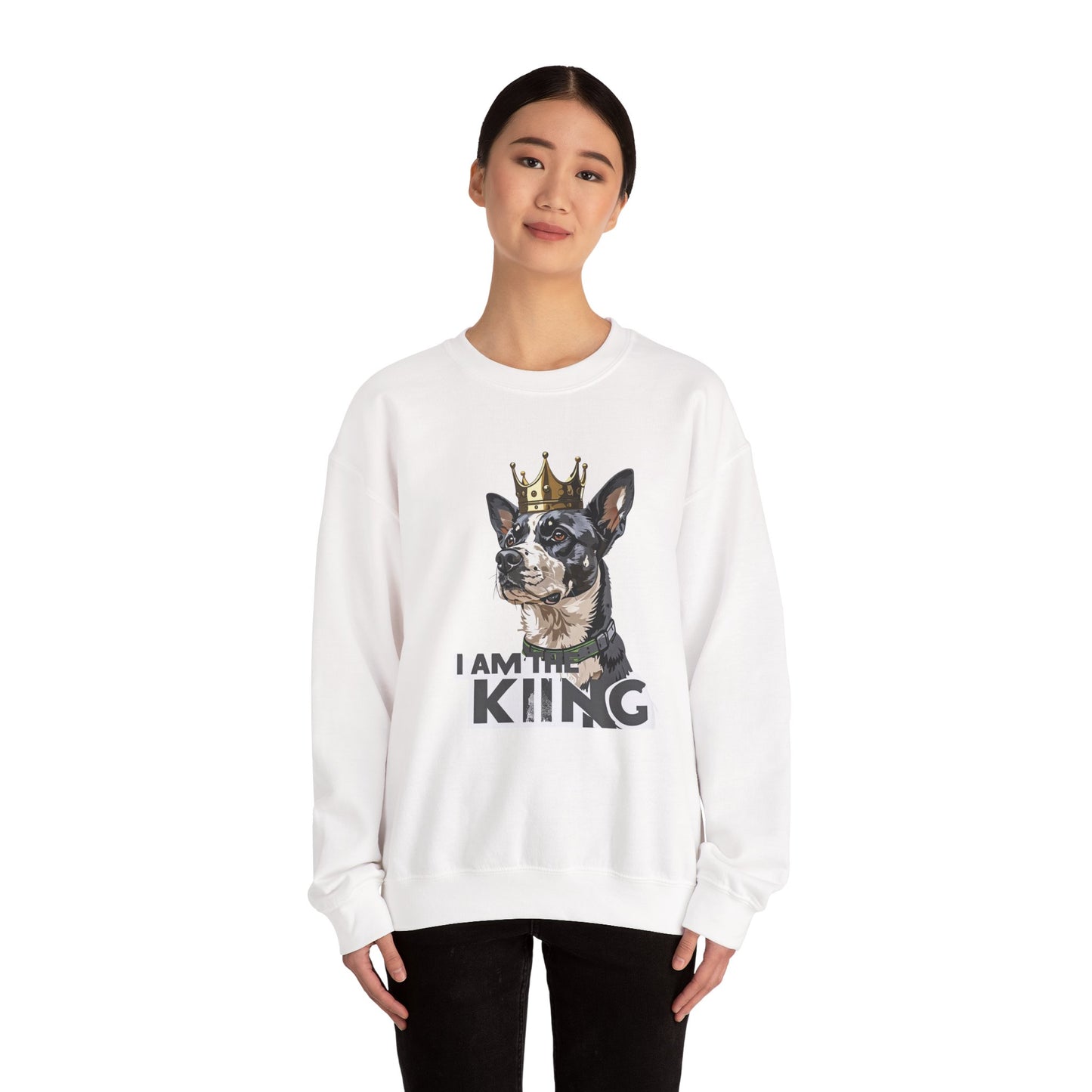 King Dog Crown Art Sweatshirt | Eco-Limited