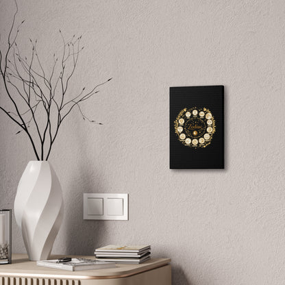 Golden Zodiac Astrology Canvas | Eco-Limited