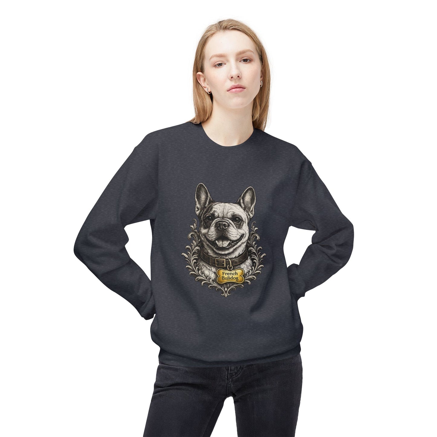 French Bulldog Ink Drawing Sweatshirt | Eco-Limited