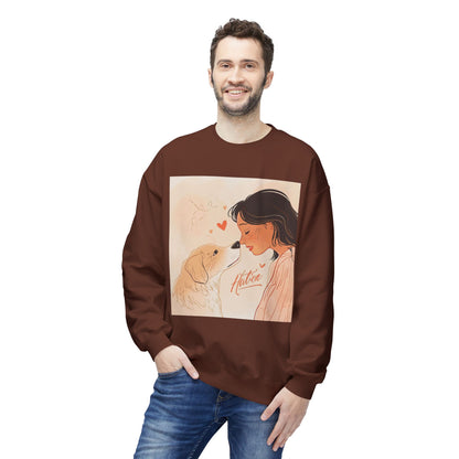 Heartfelt Dog Love Illustration Crewneck | Eco-Friendly - Limited
