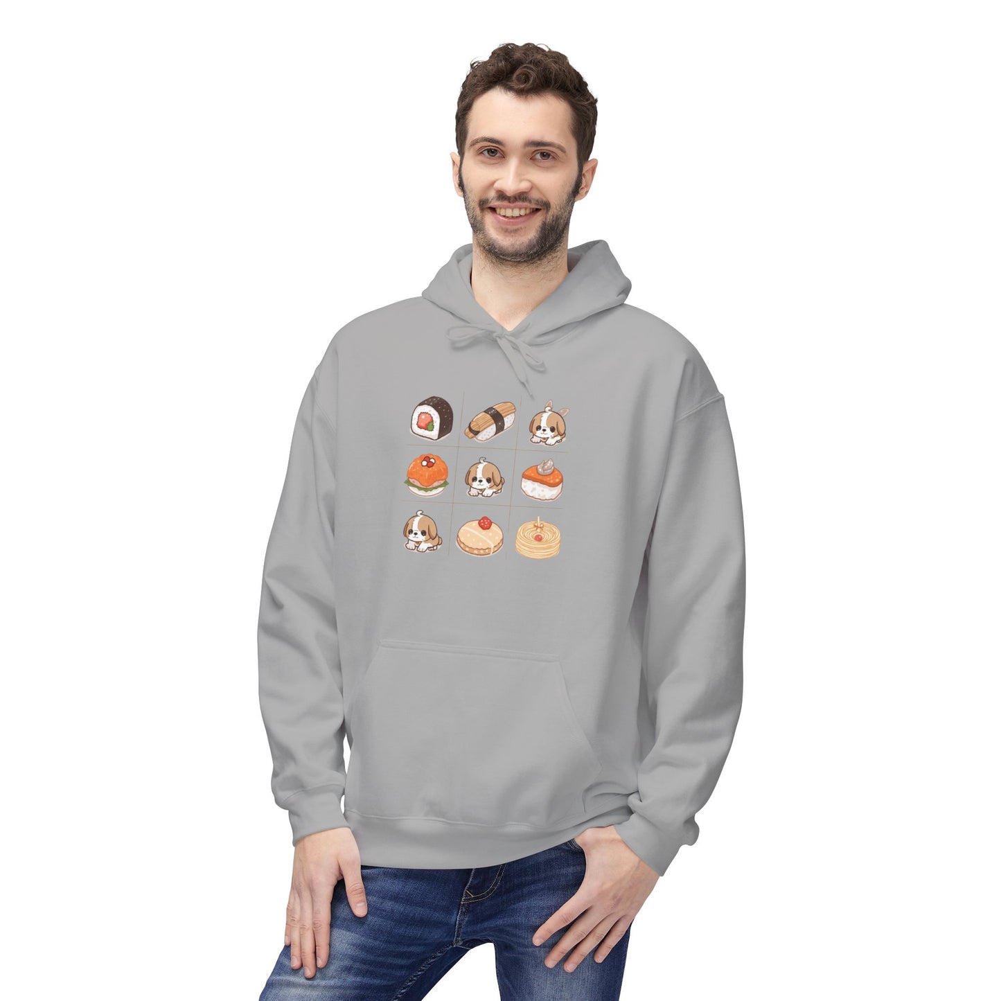 Lucky Bento Puppy Grid Hoodie | Eco-Limited