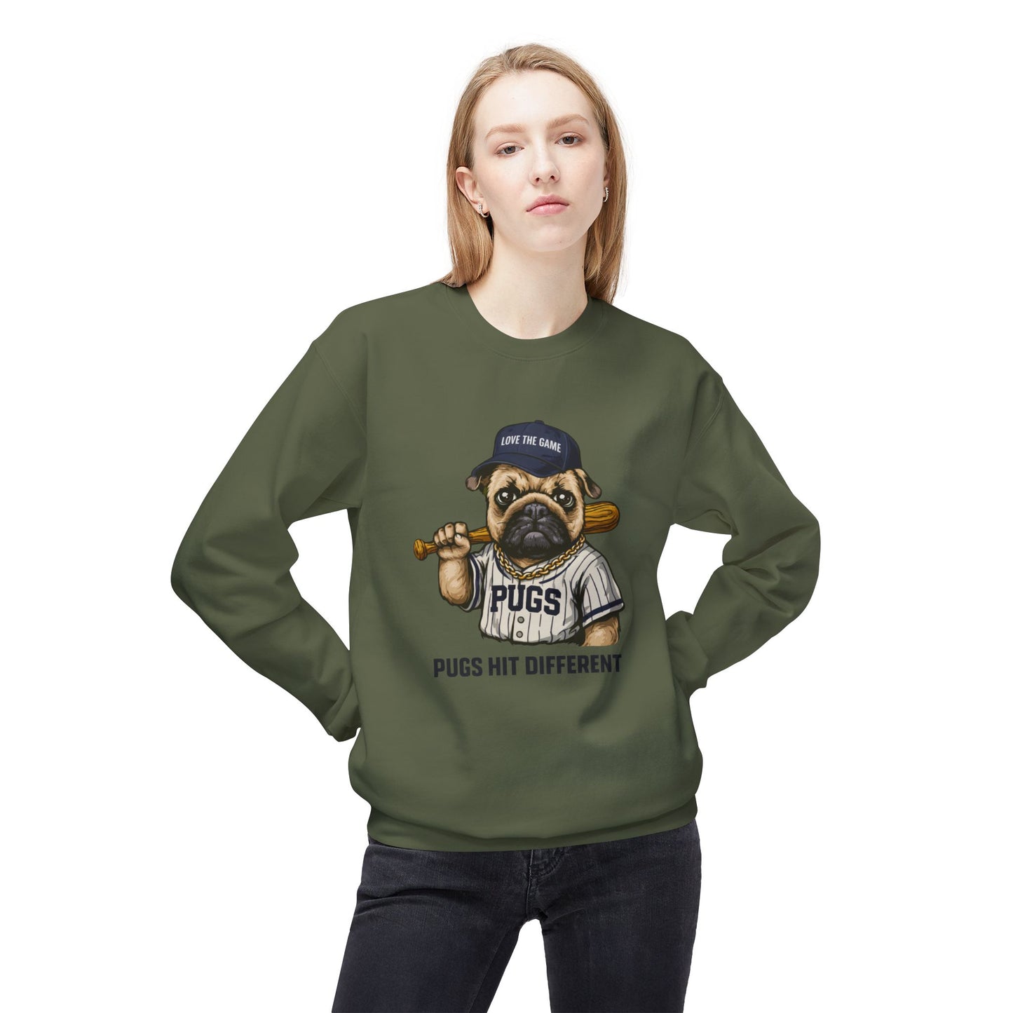 Pugs Hit Different Graphic Sweater | Eco-Limited