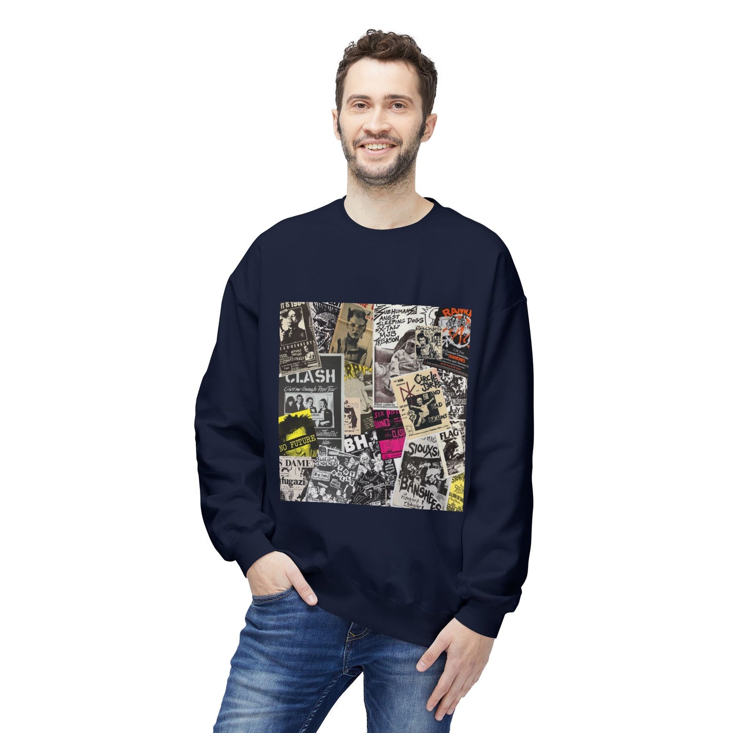 Punk Collage Art Graphic Sweatshirt | Eco-Limited