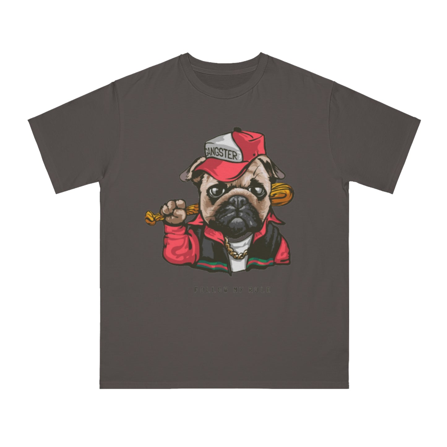 Organic Gangster Pug T-Shirt | Organic-Limited