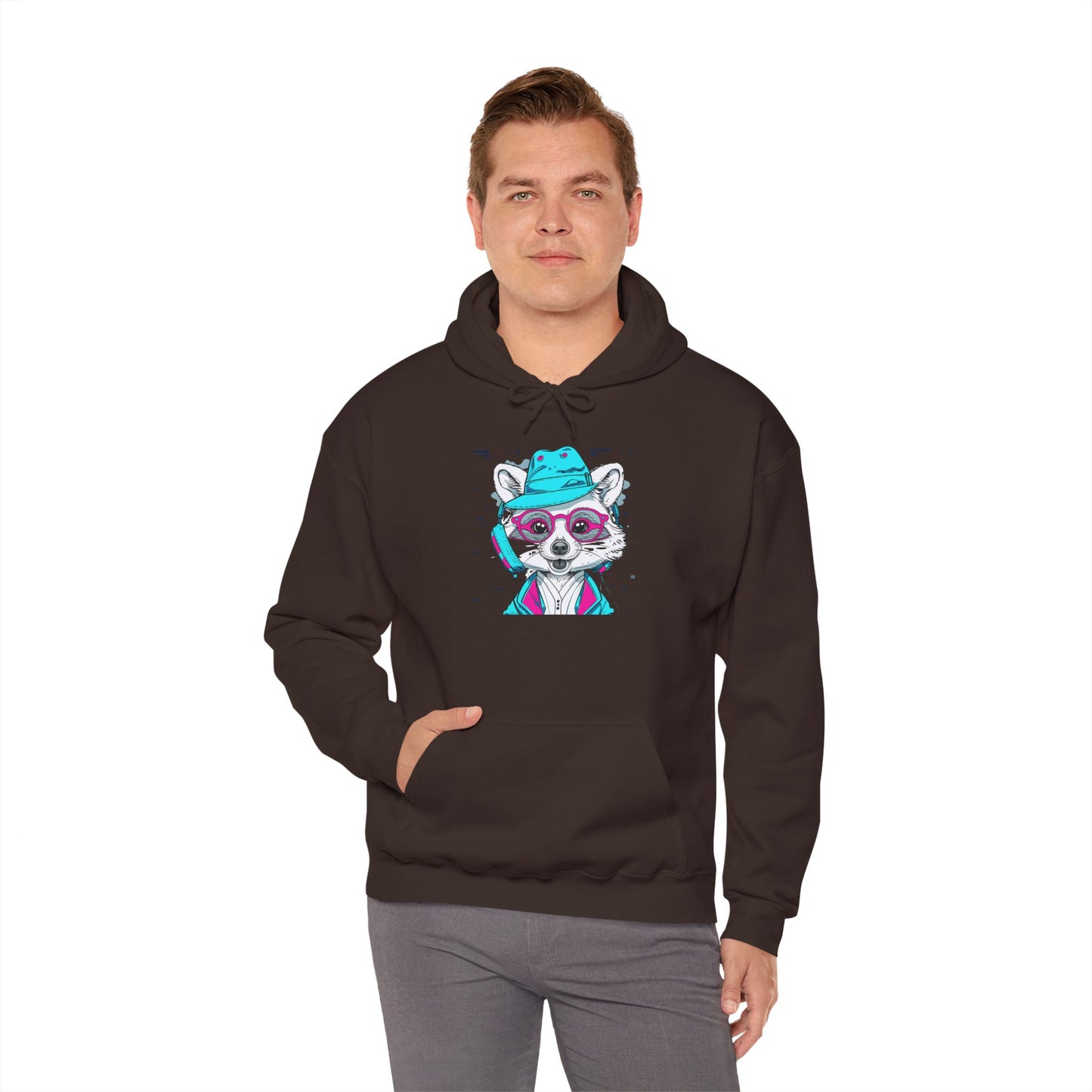 Neon Raccoon Street Art Hoodie | Eco-Limited