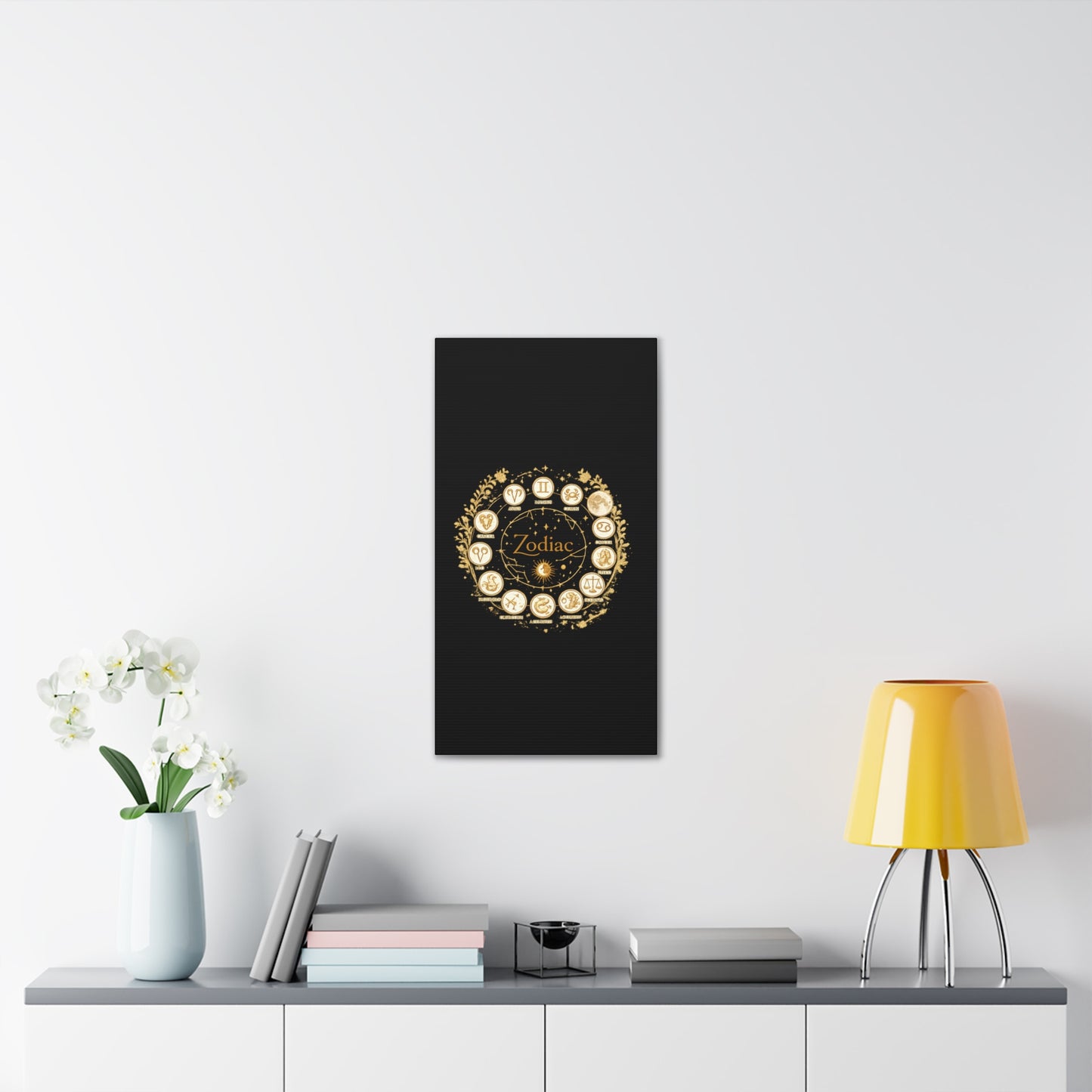 Golden Zodiac Astrology Canvas | Eco-Limited