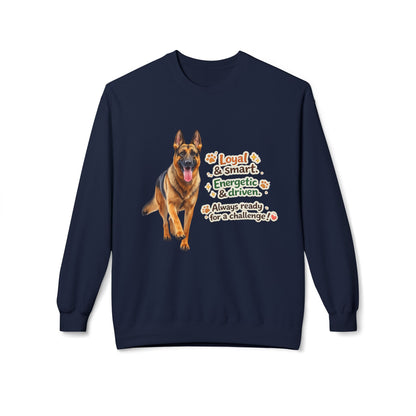 German Shepherd Character Sweatshirt | Eco-Limited