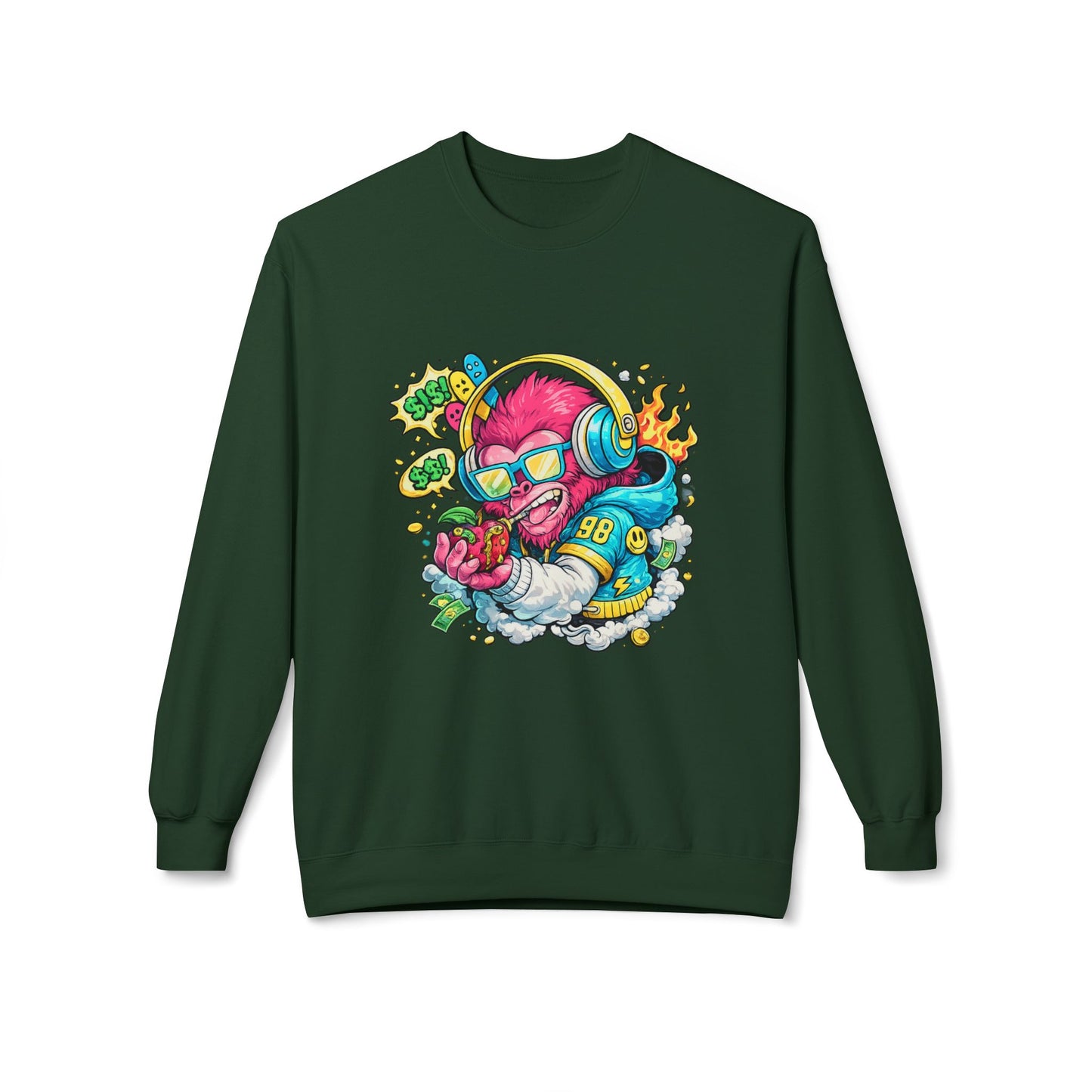 Juicy Vibes Monkey Graphic Sweater | Eco - Limited