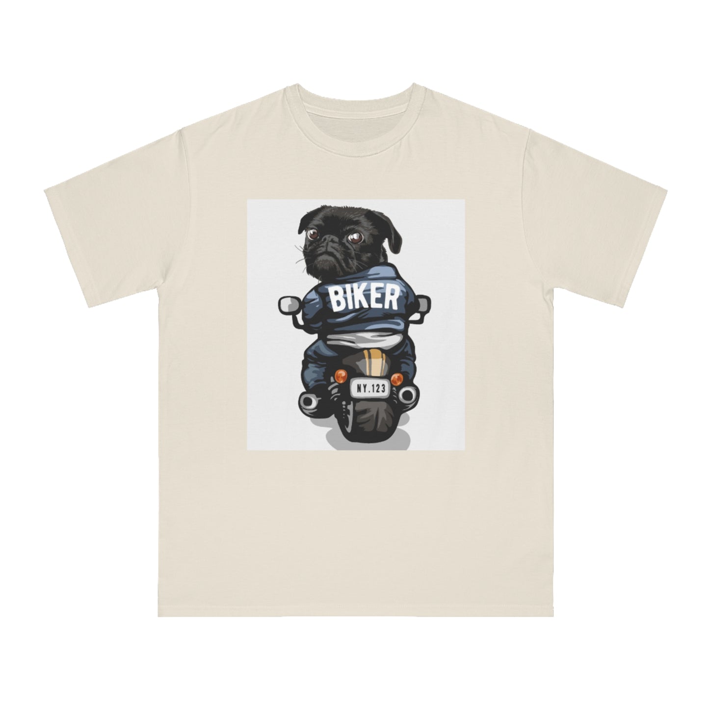 Organic Biker Pug T-Shirt | Organic-Limited