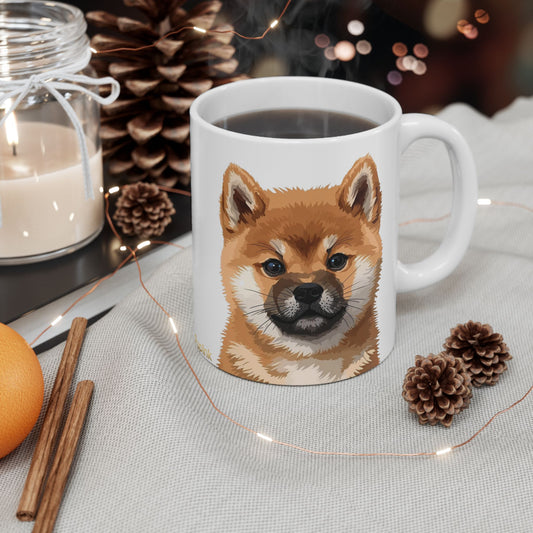 Shiba Inu Puppy Ceramic Mug (11oz, 15oz)