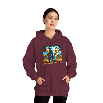 Electric Elephant Art Hoodie | Eco-Limited