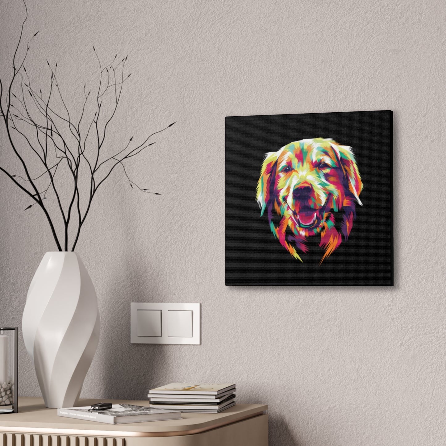Color Burst Golden Smile Canvas | Eco-Limited