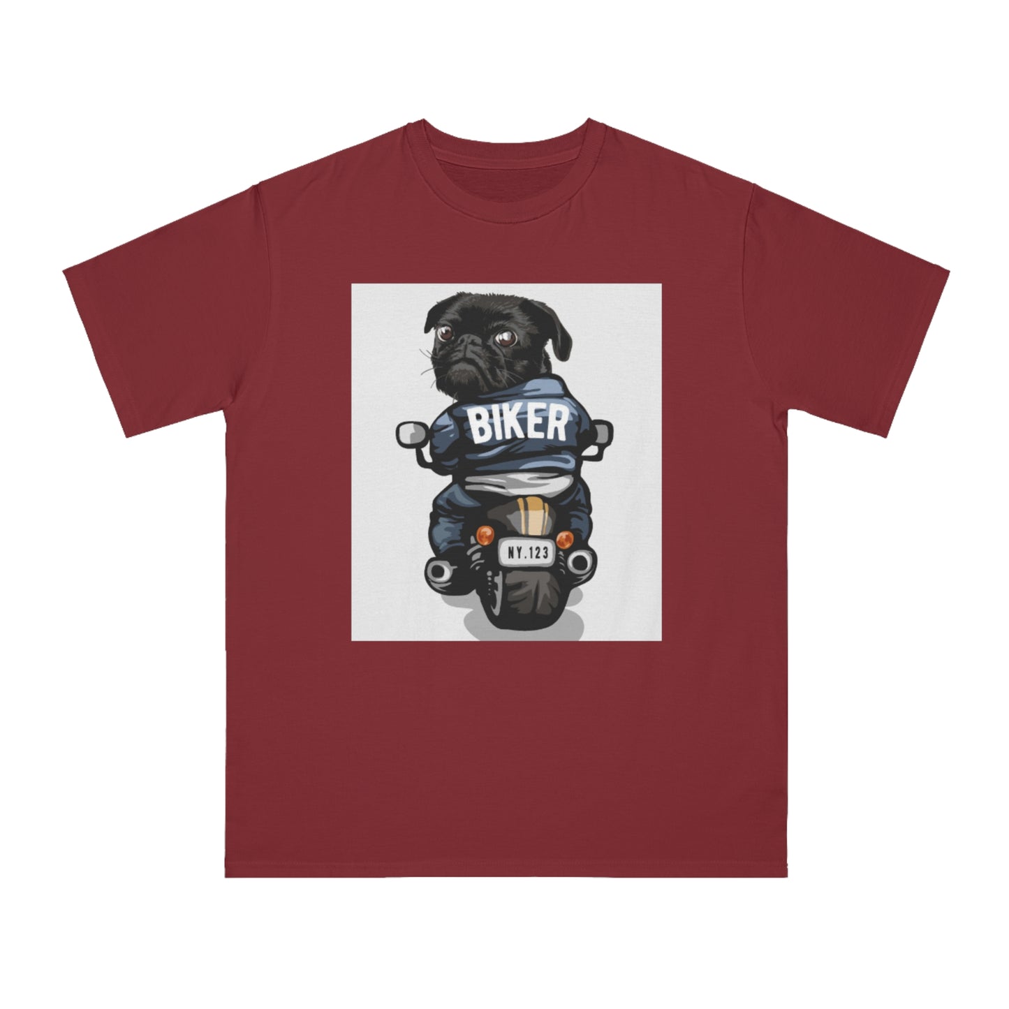 Organic Biker Pug T-Shirt | Organic-Limited
