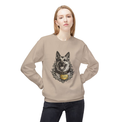 German Shepherd Ink Illustration Sweatshirt | Eco-Limited