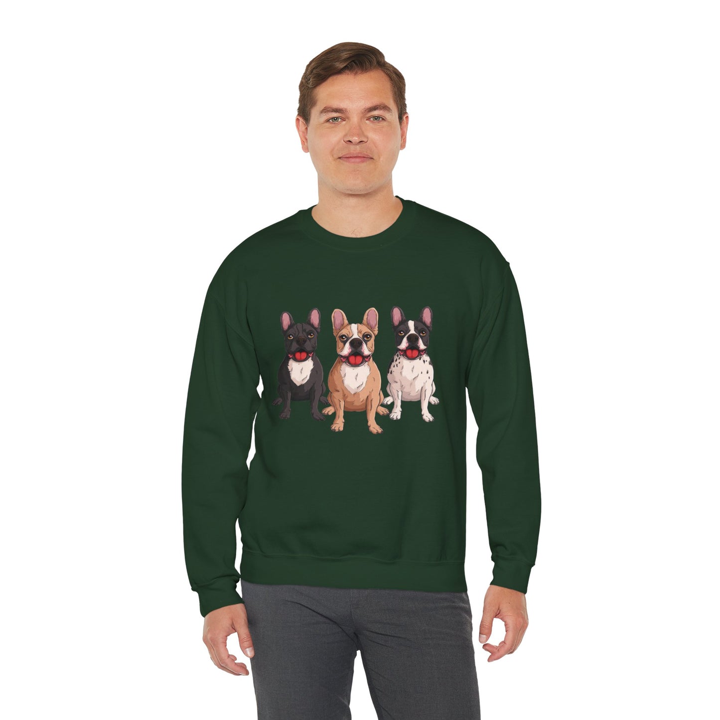 French Bulldog Trio Graphic Sweatshirt|Eco-Friendly - Limited