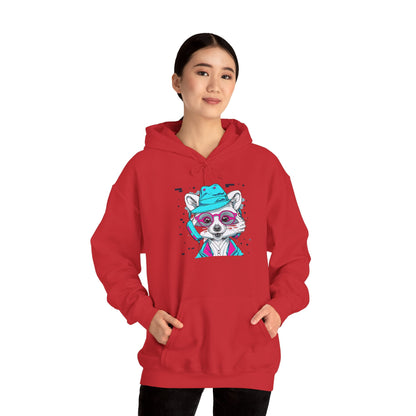 Neon Raccoon Street Art Hoodie | Eco-Limited