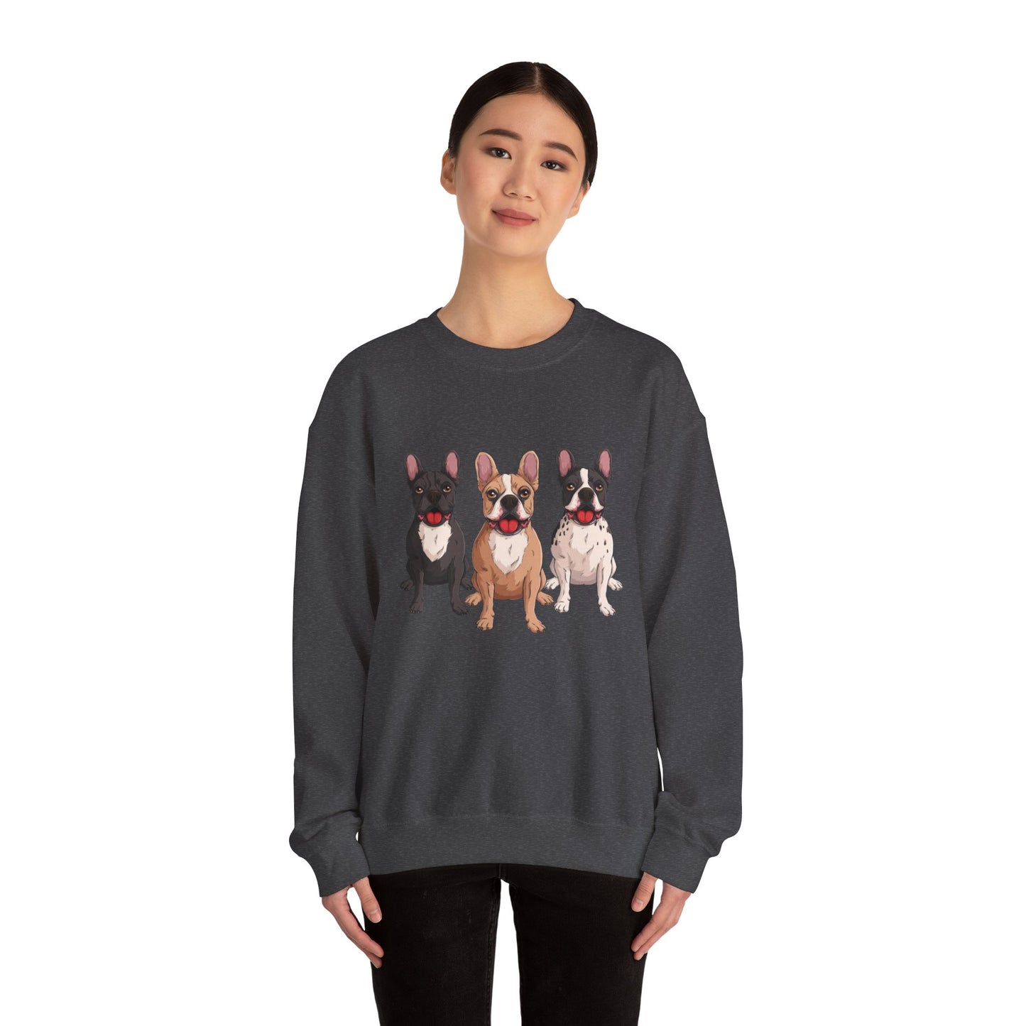 French Bulldog Trio Graphic Sweatshirt|Eco-Friendly - Limited