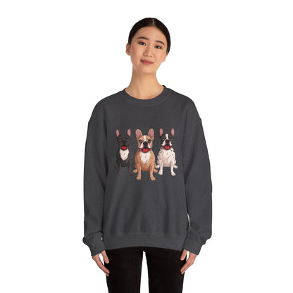 French Bulldog Trio Graphic Sweatshirt|Eco-Friendly - Limited