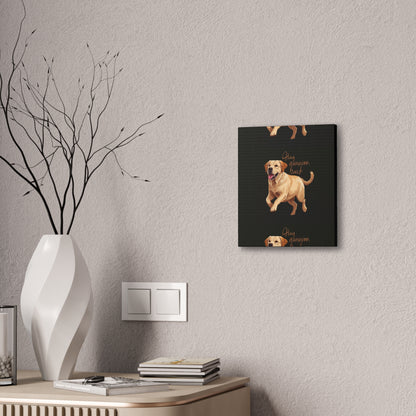 Happy Gamelon Bark Dog Canvas Wall Art | Eco-Limited
