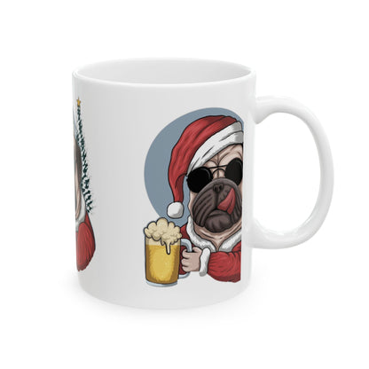 Funny Christmas Pug Coffee Cup (11oz & 15oz)