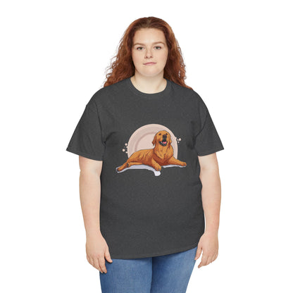 Golden Retriever Graphic Relaxed Tee|Eco-Friendly - Limited