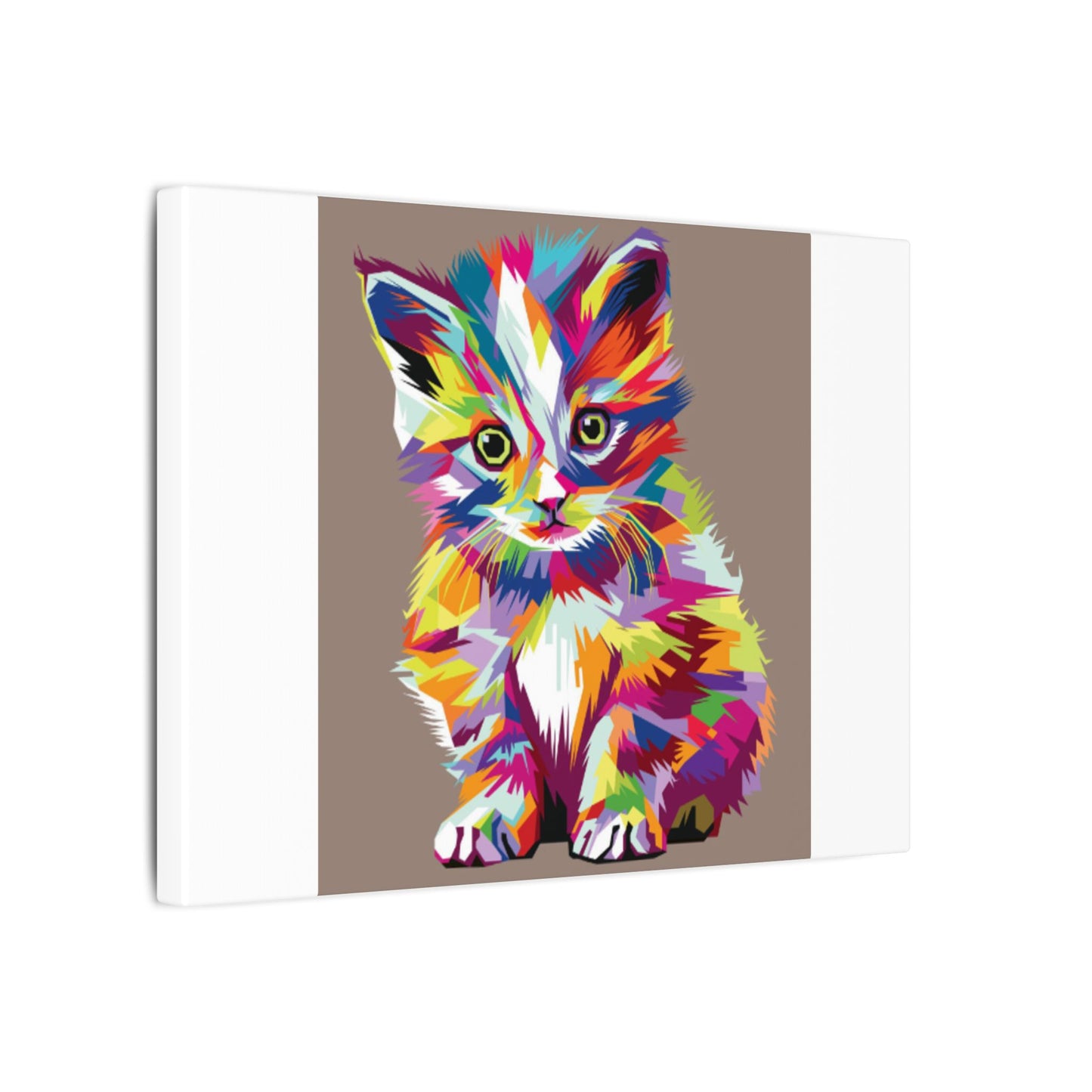 Vibrant Stretched Wall Art for Cat Lovers