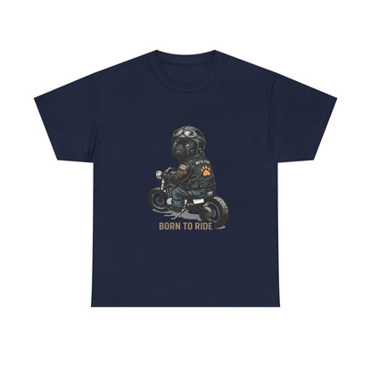 Moto Pug Born To Ride T-Shirt | Eco-Limited