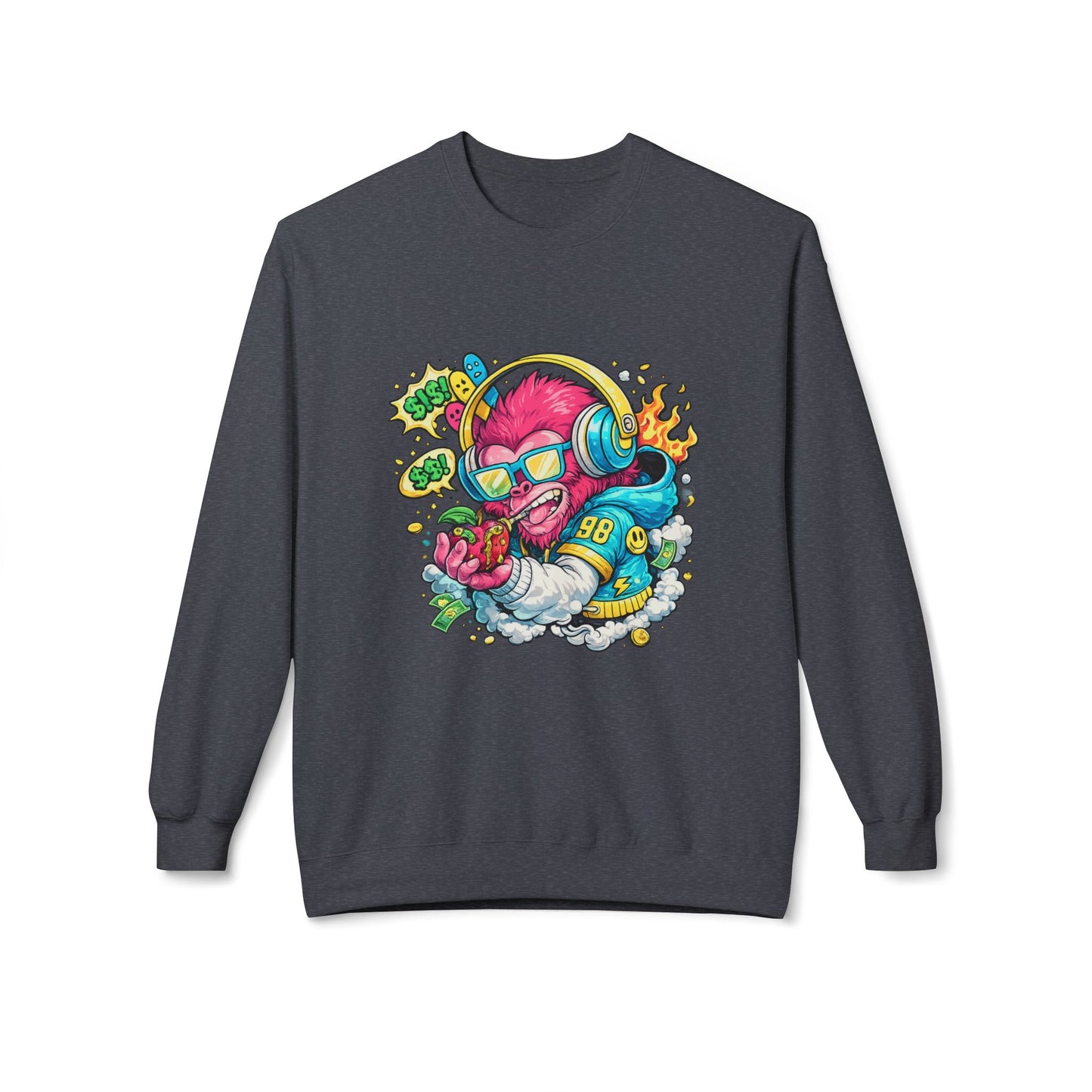 Juicy Vibes Monkey Graphic Sweater | Eco - Limited