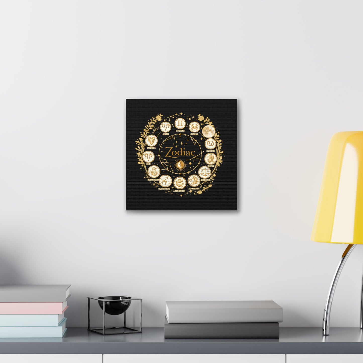 Golden Zodiac Astrology Canvas | Eco-Limited