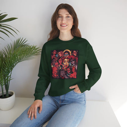 Rock Band Faces Art Sweater | Eco-Limited