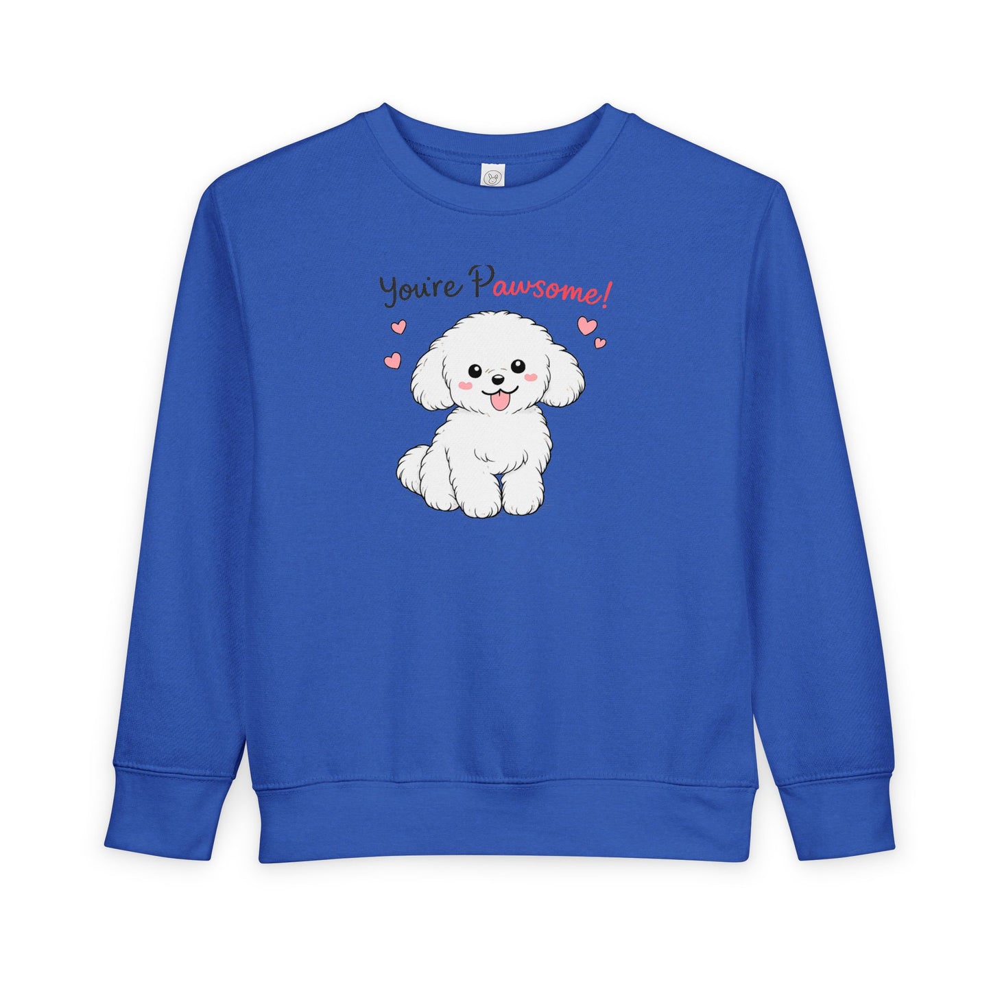 'You're Pawsome!' Cute White Puppy Kids Pullover
