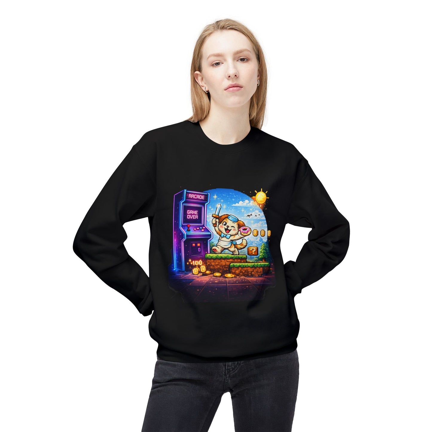 Pixel Arcade Bootleg Graphic Sweater | Eco - Limited
